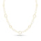 Dominique Cohen modern ethereal  delicate rounds and textured rounds chain necklace, 22 inch version, in 18k yellow gold <span class='visuallyhidden'>Call, text 323-404-2959 for shopping help.</span>